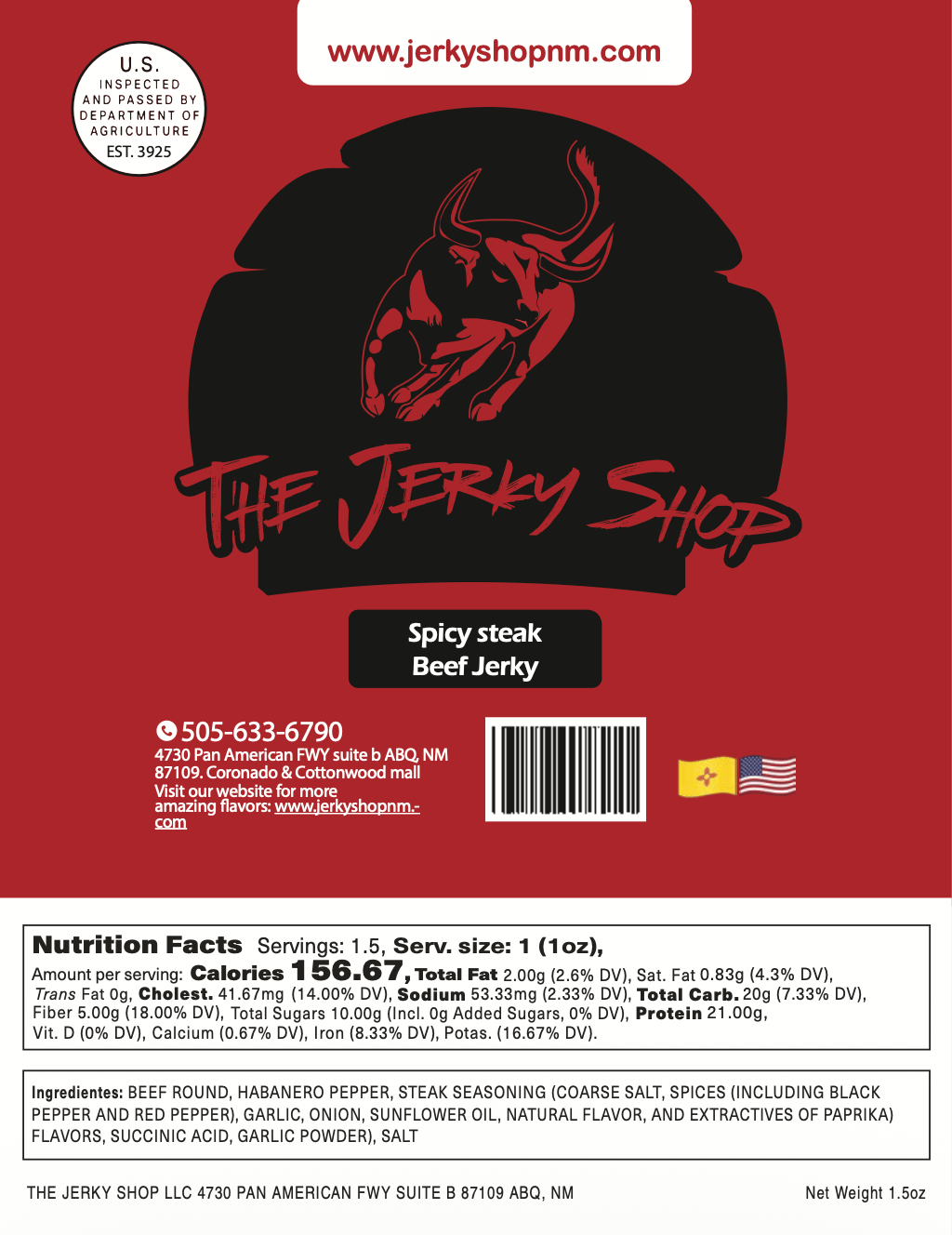 Spicy steak Beef Jerky